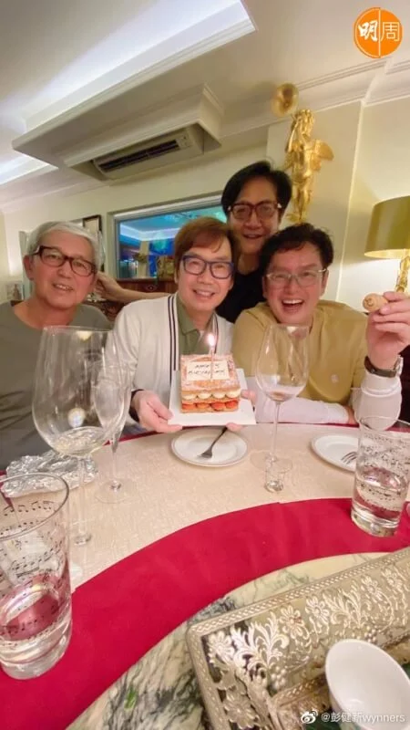 健仔74歲生日，阿倫、陳友、阿強齊為他慶祝。