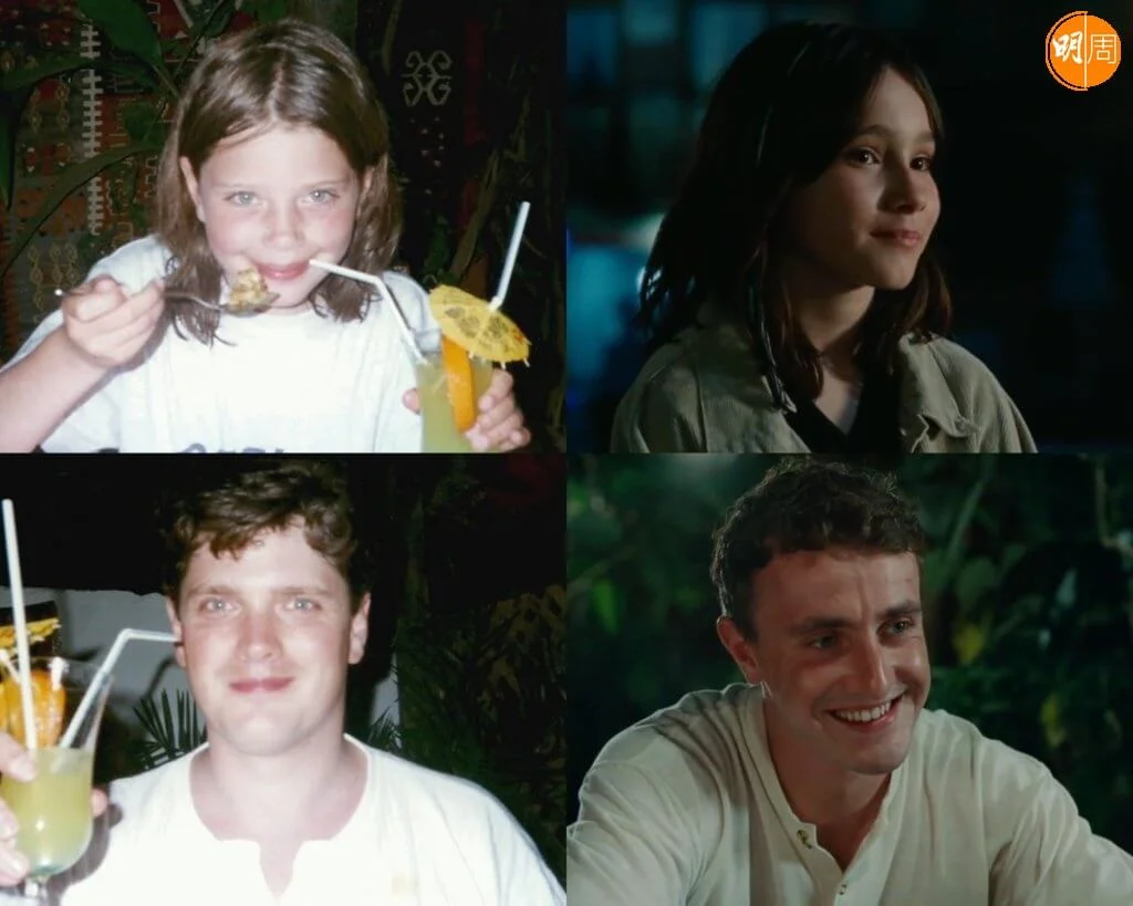 (左)童年版的導演演莎樂韋絲及她的父親極似片中男女主角。