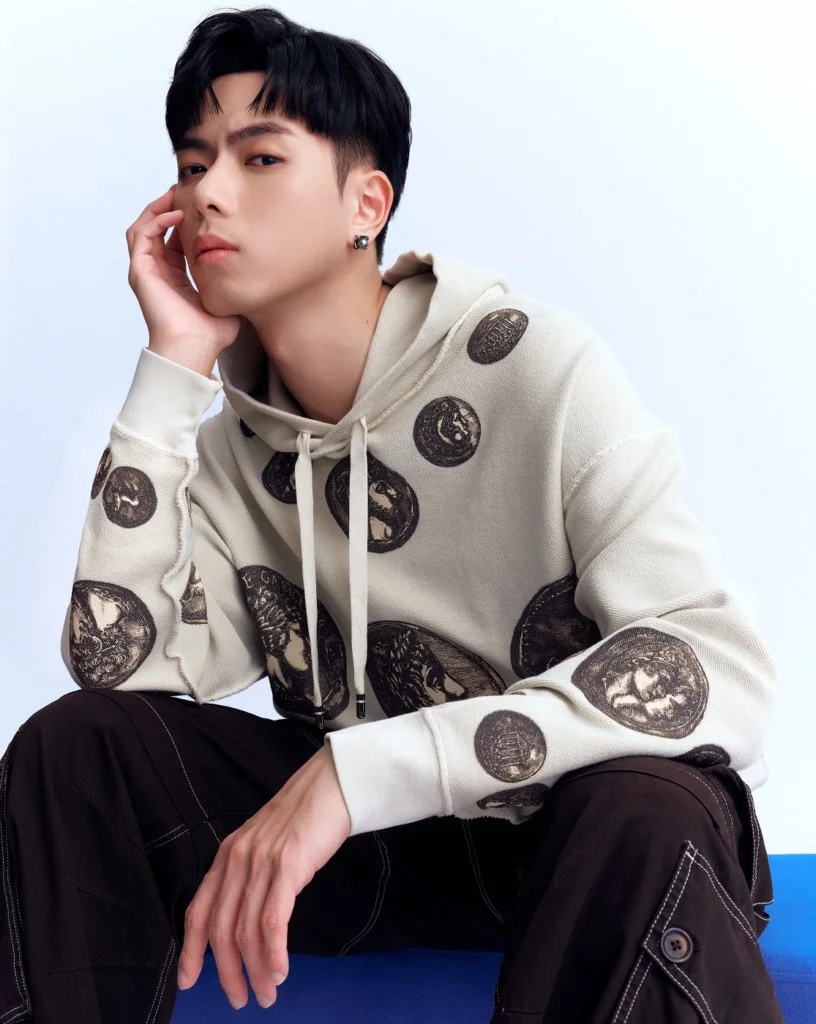 MONCLER- JACKET TEE PANTS CONVERSE SHOES MIKIMOTO EARRINGS 