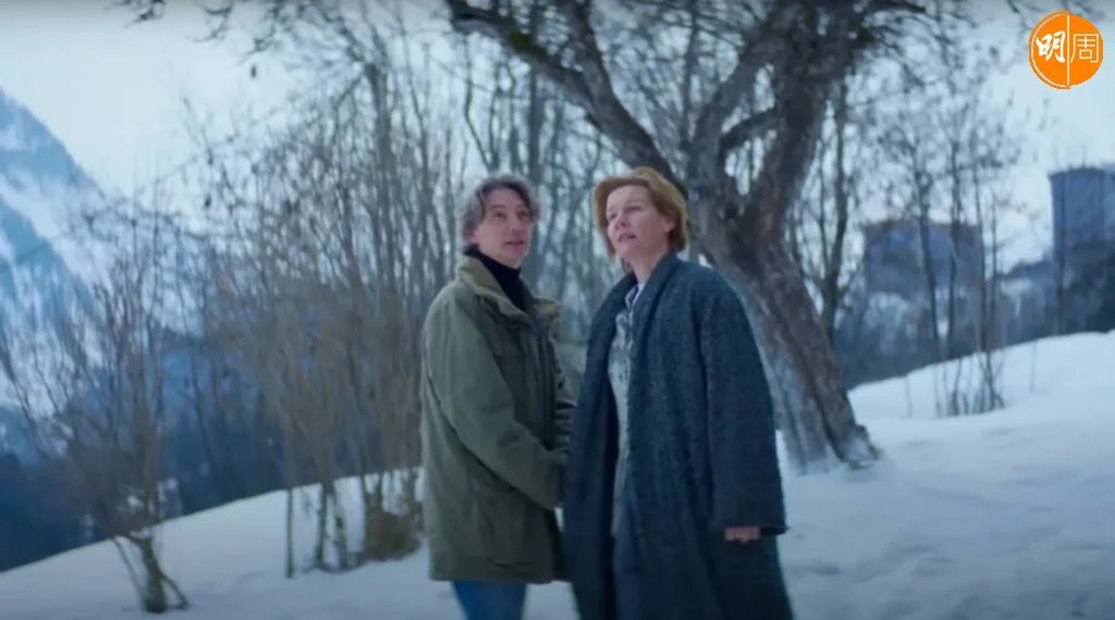 影片中丈夫離奇陳屍雪地，帶出珊迪娜許勒與Swann Arlaud扮演的夫妻間矛盾婚姻關係。