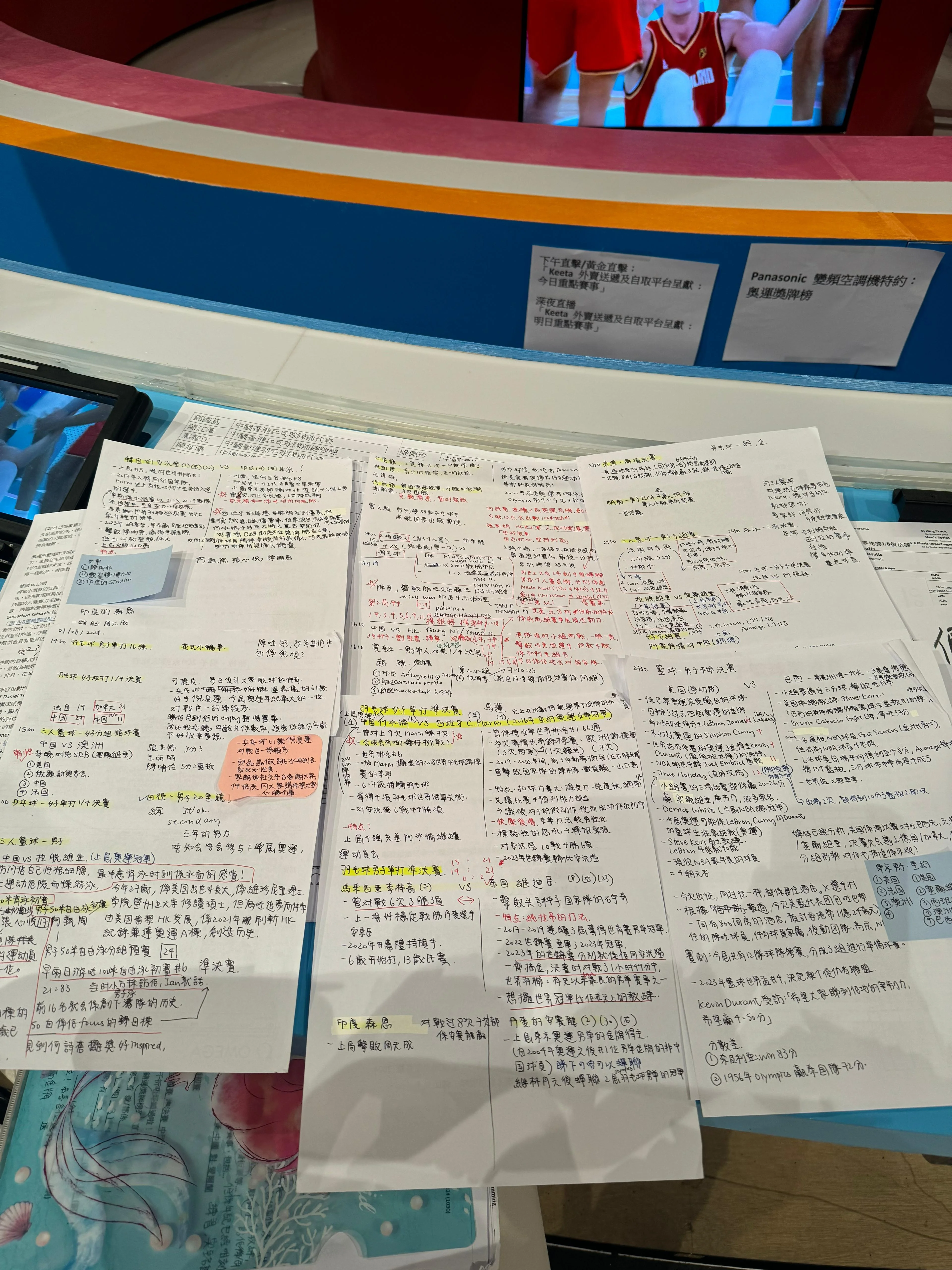 德德應小編要求,展示當晚錄影前準備嘅筆記。