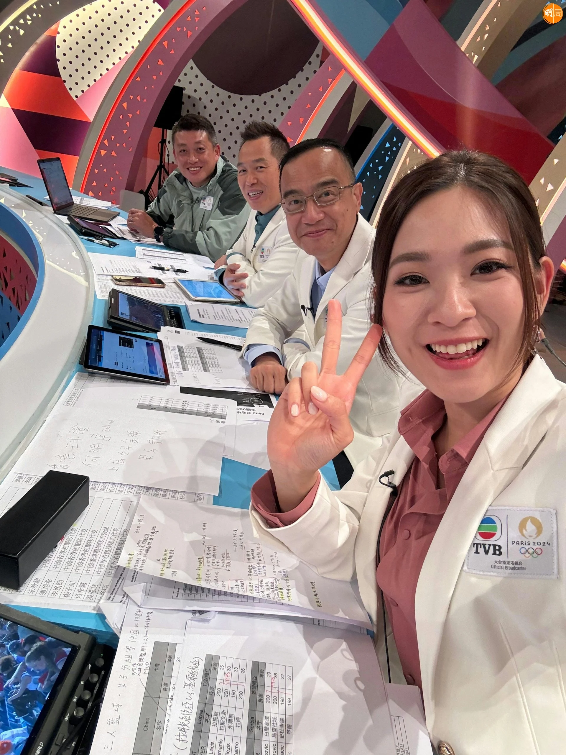 德德就算做緊奧運期間,都有繼續努力做功課同求進及向前輩偷師。